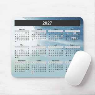 Tapis De Souris Calendrier Lune et Étoiles 2027 