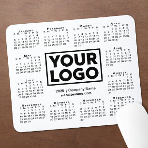 Tapis De Souris Calendrier moderne 2025 Business Company Logo Blan