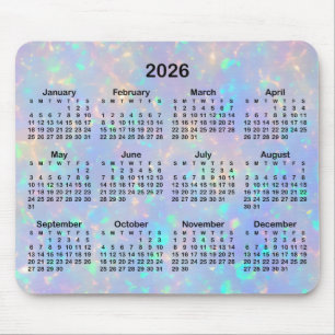 Tapis De Souris Calendrier ombré Opale Pervenche