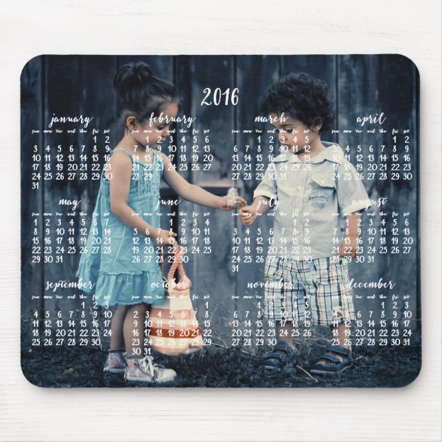 Tapis De Souris Calendrier personnalisé de la carte souris 2016 (Devant)