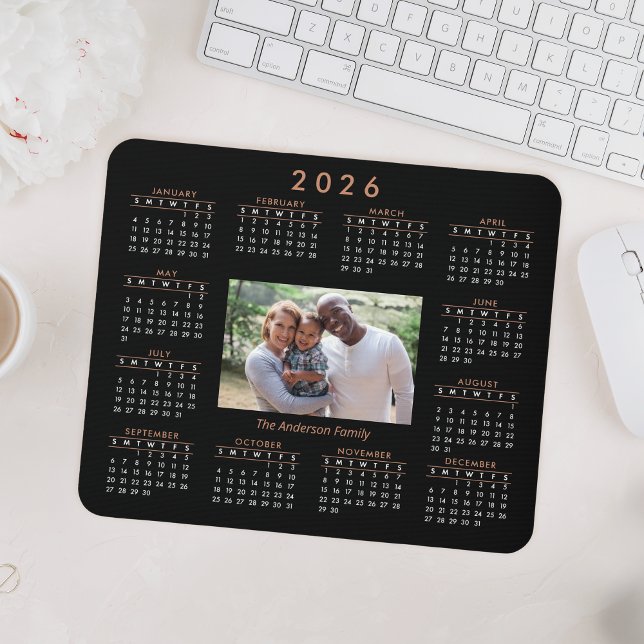 Tapis De Souris Calendrier personnalisé Keepsaké Photo 2024 (Créateur téléchargé)