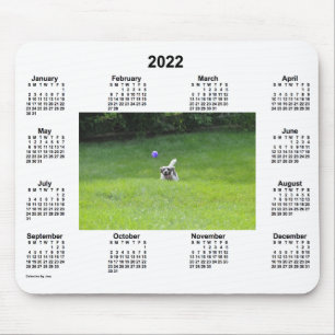 Tapis De Souris Calendrier photo de Ball Playing Dog 2022 par Janz