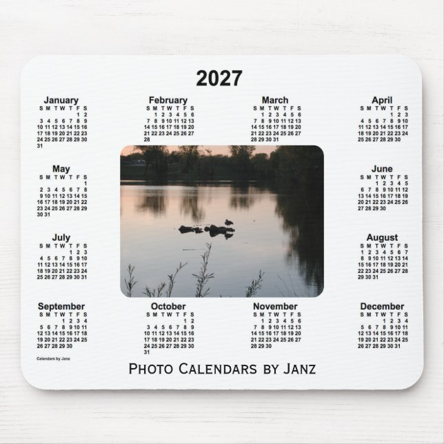 Tapis De Souris Calendrier photo du coucher du soleil 2027 par Jan (Devant)