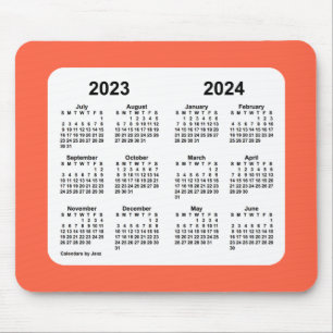Tapis De Souris Calendrier scolaire 2023-2024 par Janz Tomato Red