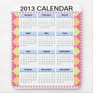Tapis De Souris Calendrier sur un Mousepad