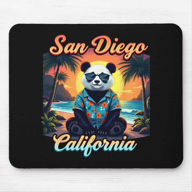 Tapis De Souris California New Year 2025 Family Trip Vaction Panda (Devant)