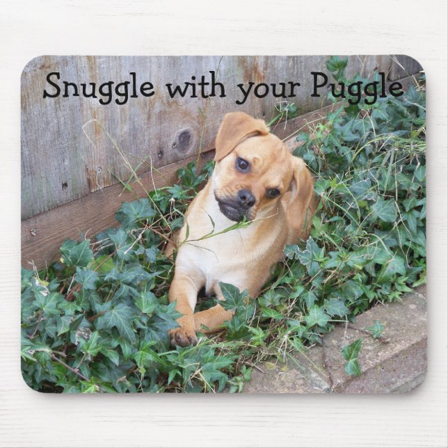 Tapis De Souris Câlin avec votre Puggle (Devant)