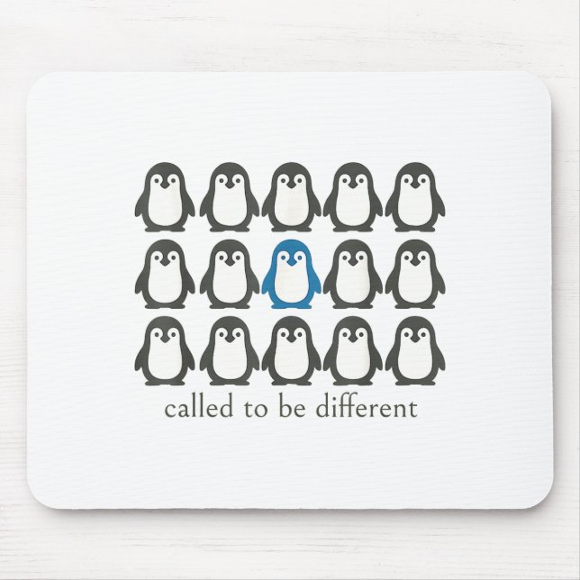 Tapis De Souris Called To Be Different Christian Penguin Faith Ins (Devant)