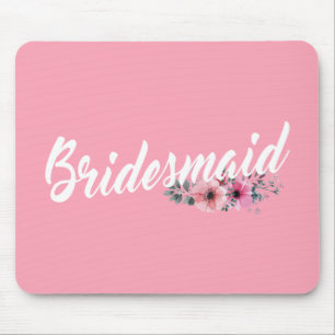 Tapis De Souris Calligraphie simple du Mariage de Bridesmaid   Mou