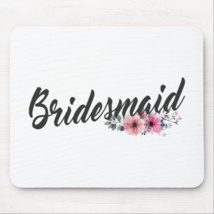 Tapis De Souris Calligraphie simple du Mariage de Bridesmaid   Mou