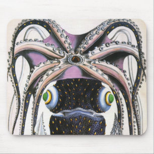 Tapis De Souris Calmar géant ou Pieuvre, Animaux de la Vie Marine 