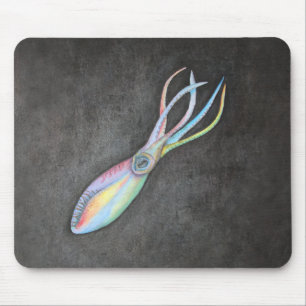 Tapis De Souris Calmar Mousepad d'arc-en-ciel