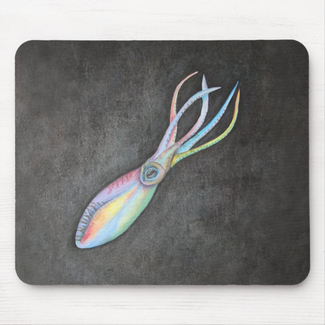 Tapis De Souris Calmar Mousepad d'arc-en-ciel (Devant)
