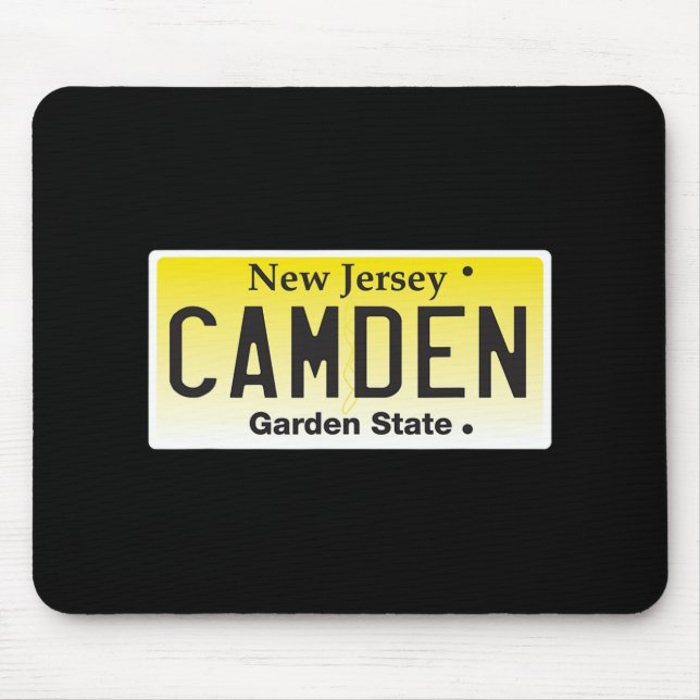 Tapis De Souris Camden New Jersey Nj Hometown License Plate Graphi (Devant)