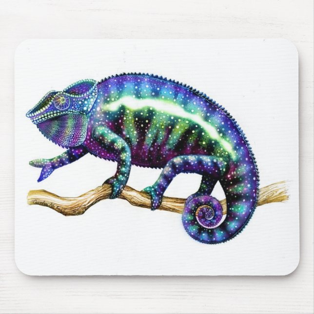 Tapis De Souris Caméléon de panthère montrant ses couleurs vraies (Devant)