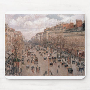 Tapis De Souris Camille Pissaro - boulevard Monmartre Paris 1897