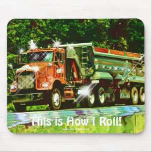 Tapis De Souris Camion de fret rouge pour enfants et camionneurs