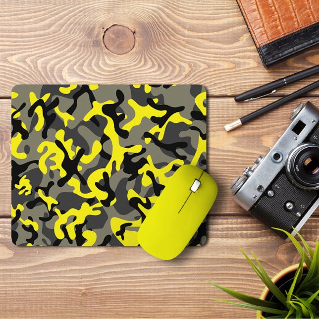 Tapis De Souris Camion de la forêt jaune de l'armée | Camo Forest  (Créateur téléchargé)