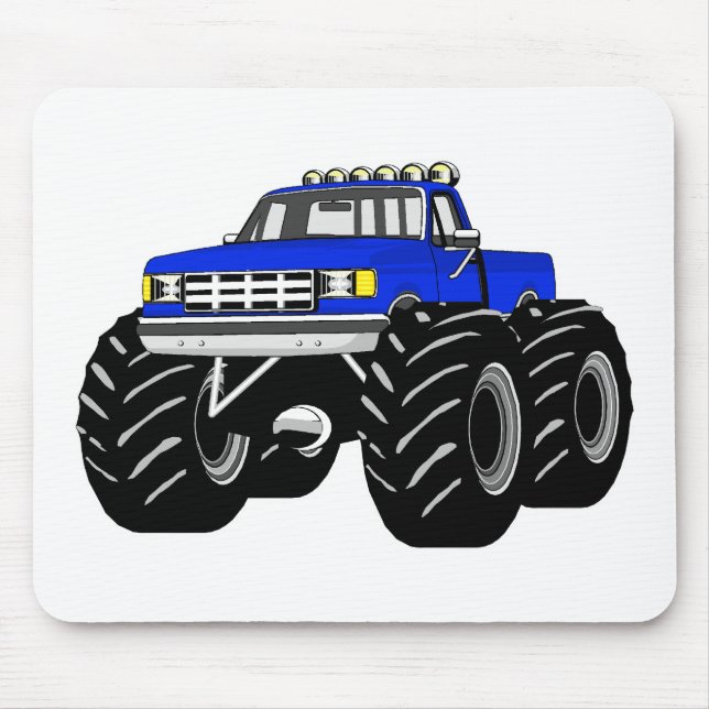 TAPIS DE SOURIS CAMION DE MONSTRE BLEU (Devant)
