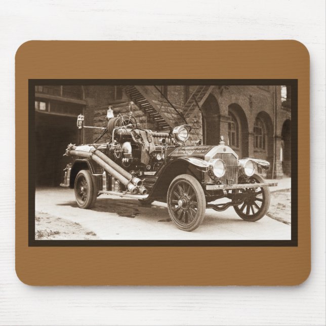 Tapis De Souris Camion de pompiers 1924 de la France de La (Devant)