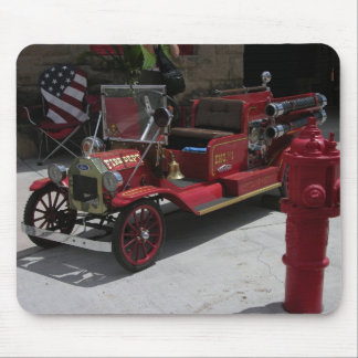 Tapis De Souris Camion de pompiers décousu de terrain aurifère