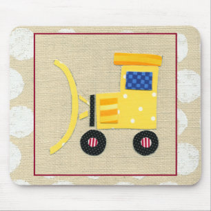 Tapis De Souris Camion jaune de bouteur de jouet par Chariklia