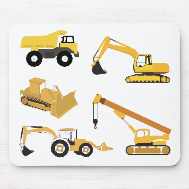 Tapis De Souris Camions de construction (Devant)