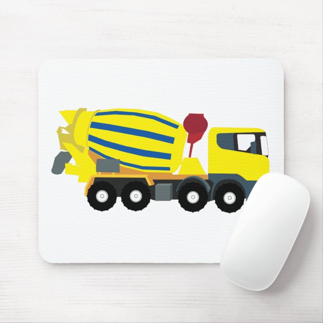 Tapis De Souris Camions de construction Camions en ciment en béton (Avec souris)