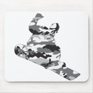 Tapis De Souris Camo-Snowboard gris