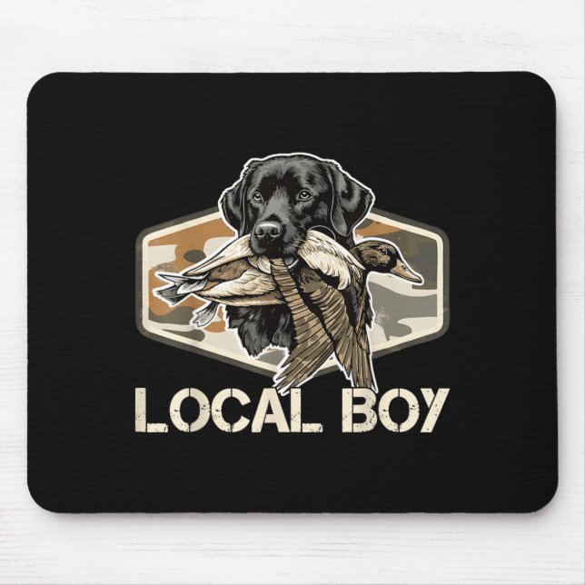 Tapis De Souris Camo Southern Local Boy Duck Hunting Black Lab Out (Devant)