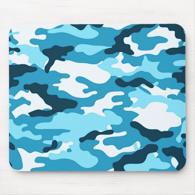 Tapis De Souris Camouflage bleu (Devant)