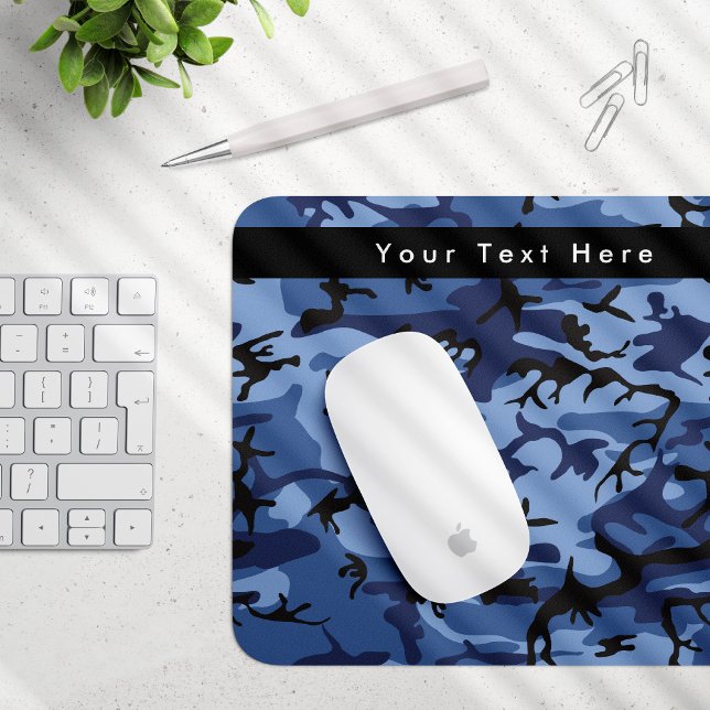 Tapis De Souris Camouflage bleu marine, Militaire, Armée (Créateur téléchargé)