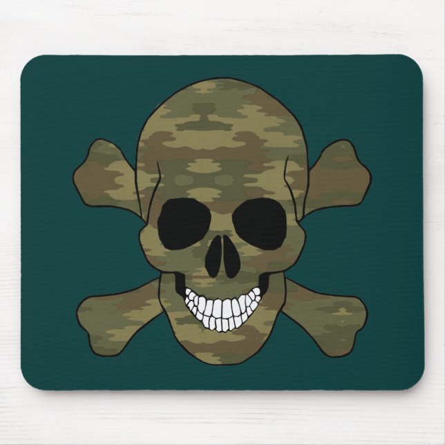 Tapis De Souris Camouflage Crâne Et Crossbones Souris (Devant)