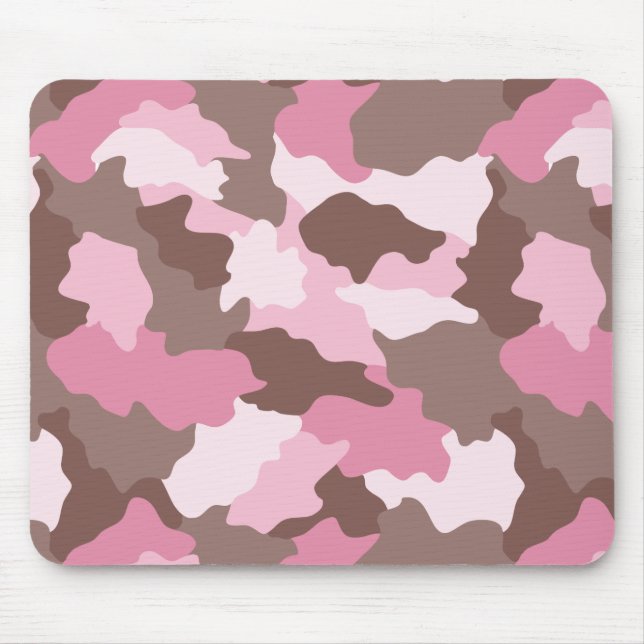 Tapis De Souris Camouflage de fille en Camo rose (Devant)