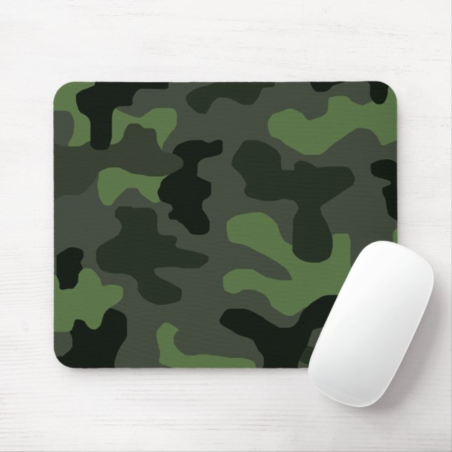 Tapis De Souris camouflage gris vert foncé no.14 imprimer  (Avec souris)
