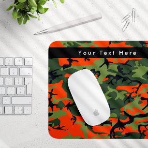 Tapis De Souris Camouflage orange et vert, Militaire, Armée