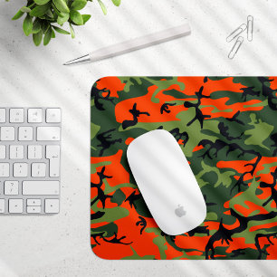 Tapis De Souris Camouflage orange et vert, Militaire, Armée
