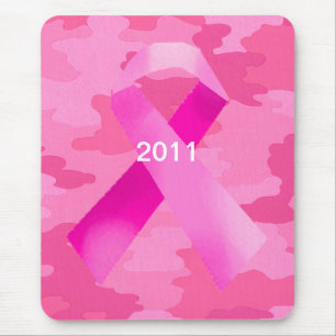 Tapis De Souris Camouflage rose foncé Ribbon Date Souris Pad