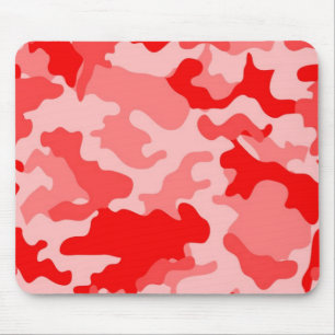 Tapis de souris camouflage rouge