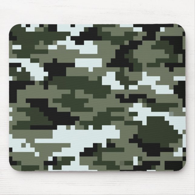 Tapis De Souris Camouflage urbain numérique à 8 bits / Camo (Devant)