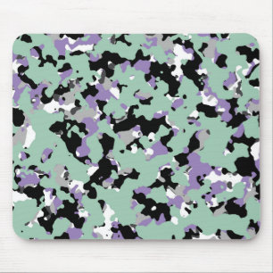 Tapis De Souris Camouflage vert et violet à la menthe