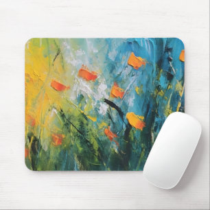 Tapis De Souris Campanules – Prairie florale abstraite