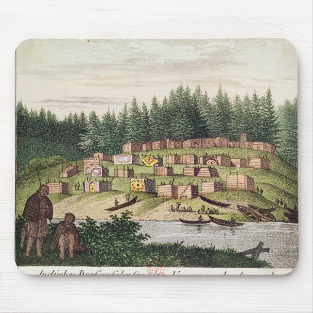 Tapis De Souris Campement indien sur l'île de Quadra (Devant)