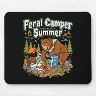 Tapis De Souris Campeur sauvage week-end forêt randonnée enthousia
