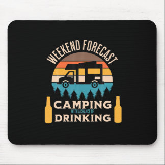 Tapis De Souris Camping Bière Avec Bière Anniversaire