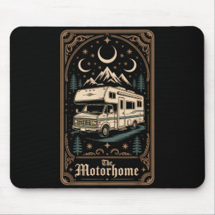 Tapis De Souris Camping en camping-car la caravane lunaire montagn