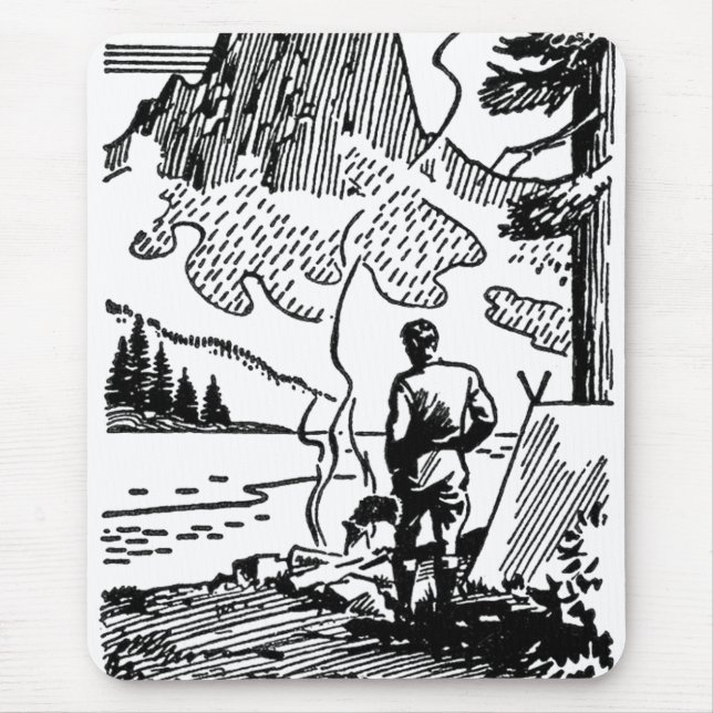 Tapis De Souris Camping Retro (Devant)