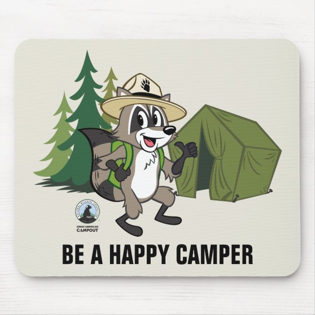 Tapis De Souris Campout américain de Rick | de garde forestière (Devant)