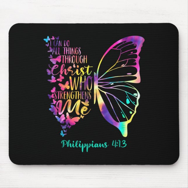 Tapis De Souris Can Do All Things Through Christ Who Strengthens M (Devant)