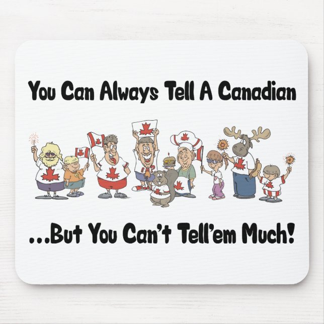 Tapis De Souris Canadien drôle (Devant)